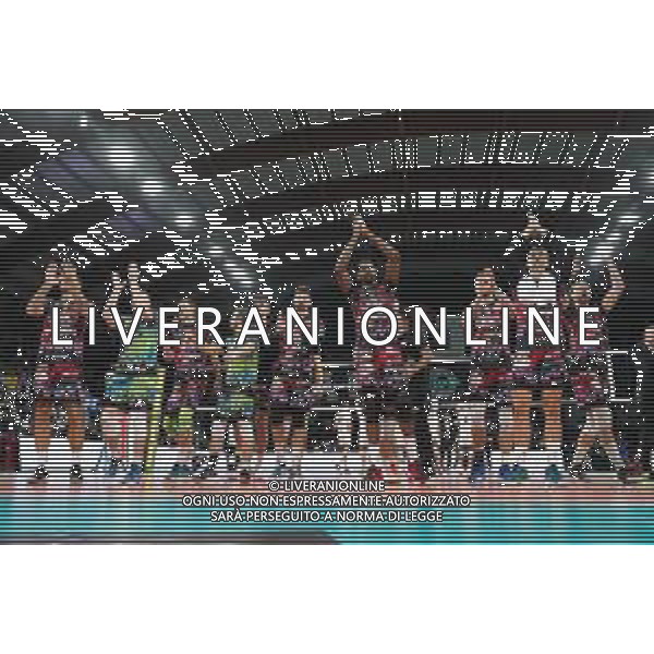 CerquigliniL/LMedia - Sir Safety Conad Perugia vs Allianz Milano - Volleyball Italian Serie A Men Superleague Championship 2021/2022 13 November 2021 - PalaBarton, Perugia, Italy Photo showing: sir safety conad perugia rejoice in the victory of the match @CerquigliniL/LMedia/AGENZIA ALDO LIVERANI SAS