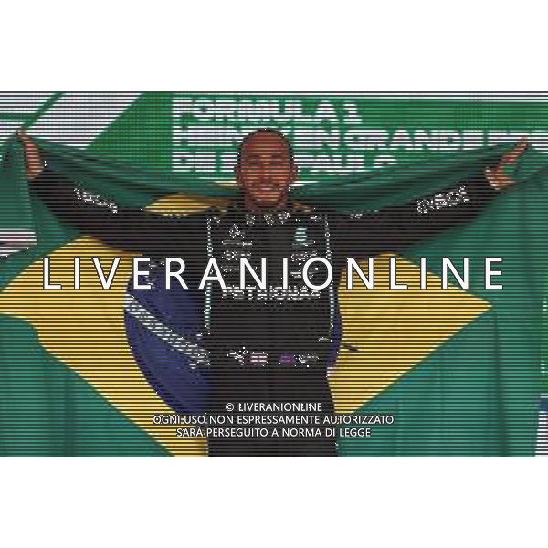 1st place Lewis Hamilton (GBR) Mercedes AMG F1 W12. 14.11.2021. Formula 1 World Championship, Rd 19, Brazilian Grand Prix, Sao Paulo, Brazil, Race Day. - www.xpbimages.com, EMail: requests@xpbimages.com ¬© Copyright: Batchelor / XPB Images/AGENZIA ALDO LIVERANI SAS - ITALY ONLY EDITORIAL USE ONLY