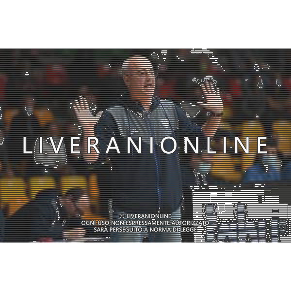 © TVRG Marco Sodini allenatore Cantu\' San Bernardo-Cinelandia Park Cantu\' vs Agribertocchi Orzinuovi Campionato Serie A2 Old Wild West girone verde - 7a giornata Desio (MB) 14-11-2021 PalaBancoDesio foto Roberto Garavaglia/ag. Aldo Liverani sas/AGENZIA ALDO LIVERANI SAS