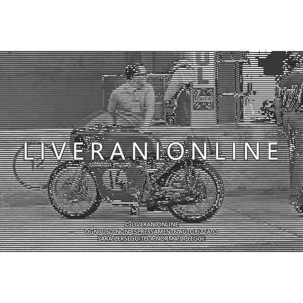 MOTOMONDIALE GRAN PREMIO MOTOCICLISTICO DELLE NAZIONI AUTODROMO DI MONZA 15 SETTEMBRE 1968 - RETROSPETTIVA NELLA FOTO MOTO HANNAH PATON ©Archivio Giovanni Liverani/AG ALDO LIVERANI SAS