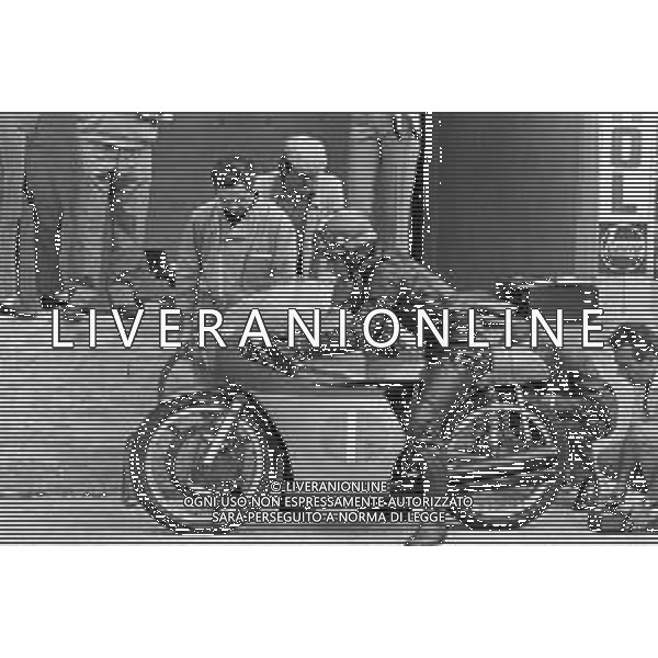MOTOMONDIALE GRAN PREMIO MOTOCICLISTICO DELLE NAZIONI AUTODROMO DI MONZA 15 SETTEMBRE 1968 - RETROSPETTIVA NELLA FOTO IL PILOTA GIACOMO AGOSTINI CON LA MOTO MV AGUSTA ©Archivio Giovanni Liverani/AG ALDO LIVERANI SAS