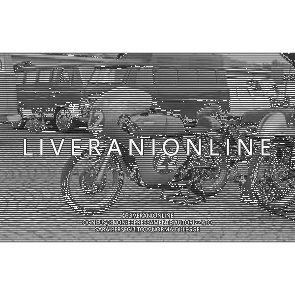 MOTOMONDIALE GRAN PREMIO MOTOCICLISTICO DELLE NAZIONI AUTODROMO DI MONZA 15 SETTEMBRE 1968 - RETROSPETTIVA NELLA FOTO MOTO SUZUKI ©Archivio Giovanni Liverani/AG ALDO LIVERANI SAS