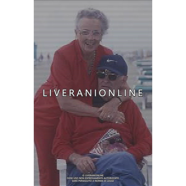 RETROSPETTIVA ANNA BROSIO NELLA FOTO ANNA BROSIO MADRE DEL GIORNALISTA PAOLO BROSIO NELL\'ANNO 1997 CON IL MARITO ETTORE AG ALDO LIVERANI SAS