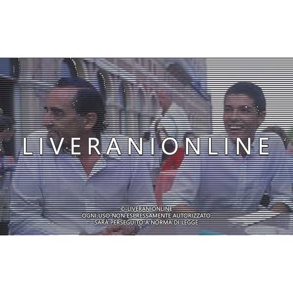 RETROSPETTIVA ALESSANDRO GASSMANN ATTORE NELLA FOTO ALESSANDRO GASSMANN A VENEZIA NELL\'ANNO 1982 CON IL PADRE VITTORIO GASSMAN AG ALDO LIVERANI SAS