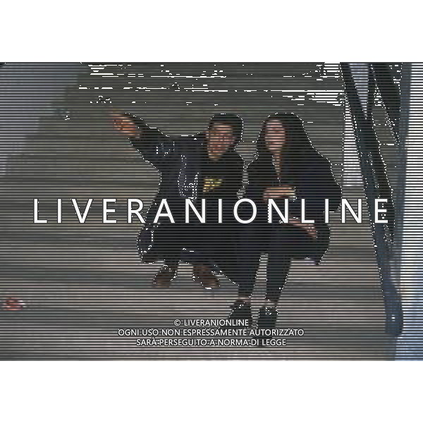 RETROSPETTIVA ALESSANDRO GASSMANN ATTORE NELLA FOTO ALESSANDRO GASSMANN NELL\'ANNO 1987 CON FRANCESCA D\'ALOJA AG ALDO LIVERANI SAS 