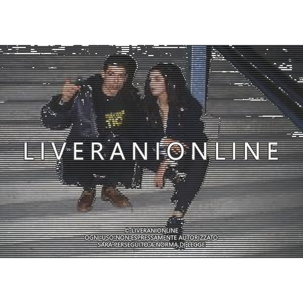 RETROSPETTIVA ALESSANDRO GASSMANN ATTORE NELLA FOTO ALESSANDRO GASSMANN NELL\'ANNO 1987 CON FRANCESCA D\'ALOJA AG ALDO LIVERANI SAS 