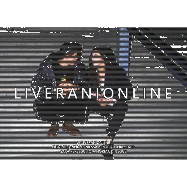 RETROSPETTIVA ALESSANDRO GASSMANN ATTORE NELLA FOTO ALESSANDRO GASSMANN NELL\'ANNO 1987 CON FRANCESCA D\'ALOJA AG ALDO LIVERANI SAS 