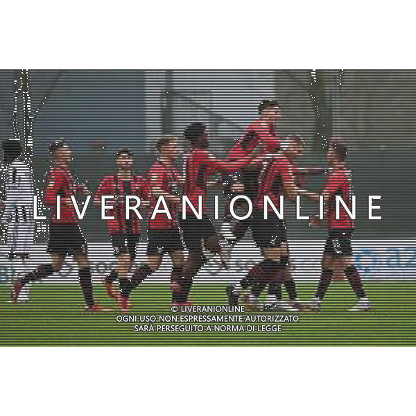 ¬© TVRG esultanza Milan dopo il gol dell\'1 a 0 Marco Nasti Milan vs Juventus Campionato Primavera 1 TIM - 9a giornata Milano 19-11-2021 centro sportivo Peppino Vismara foto Roberto Garavaglia/ag. Aldo Liverani sas/AGENZIA ALDO LIVERANI SAS