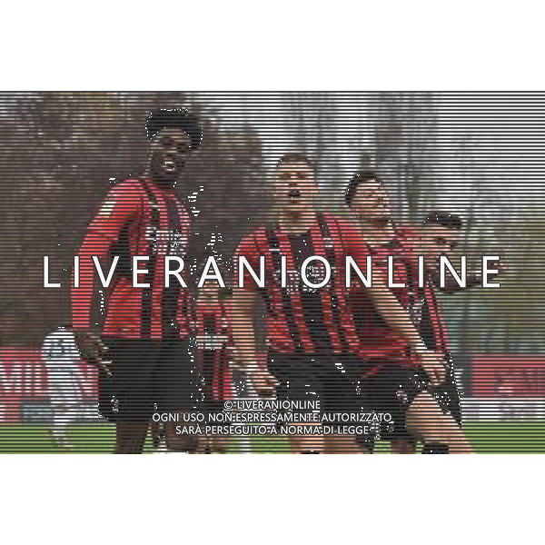© TVRG esultanza Milan dopo il gol del 2 a 1 Marco Nasti Milan vs Juventus Campionato Primavera 1 TIM - 9a giornata Milano 19-11-2021 centro sportivo Peppino Vismara foto Roberto Garavaglia/ag. Aldo Liverani sas/AGENZIA ALDO LIVERANI SAS