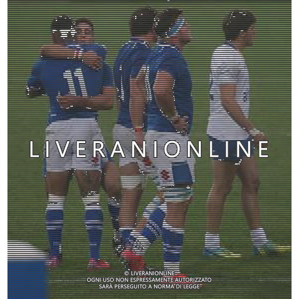 Italia - Uruguay rugby, Test Match Autumn Nations Series 2021 - Parma 20.11.2021 nella foto Esultanza abbraccio Italia ©Santandrea/AGENZIA ALDO LIVERANI SAS