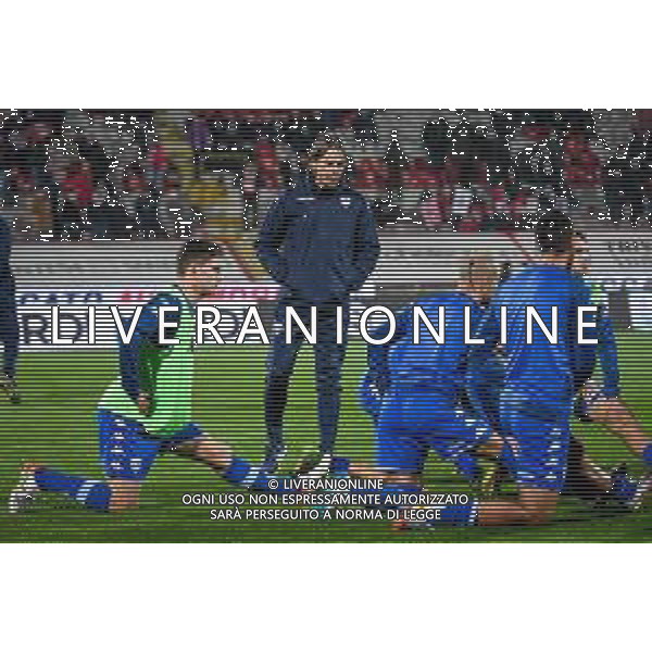 GriffoniE/LMedia - LR Vicenza vs Brescia Calcio - Italian Football Championship League BKT 2021/2022 20 November 2021 - Stadio Romeo Menti, Vicenza, Italy Photo showing: Filippo Inzaghi (Head coach Brescia) during warm up with players @GriffoniE/LMedia/AGENZIA ALDO LIVERANI SAS