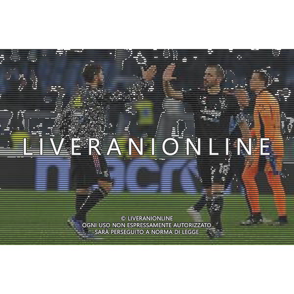 Lazio vs Juventus Campionato Serie A TIM - 13 giornata Stadio Olimpico - Roma 20-11-2021 nella foto Esultanza Leonardo Bonucci e Locatelli FOTO FEDERICO GAETANO-AG ALDO LIVERANI SAS