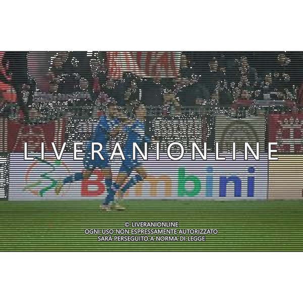 GriffoniE/LMedia - LR Vicenza vs Brescia Calcio - Italian Football Championship League BKT 2021/2022 20 November 2021 - Stadio Romeo Menti, Vicenza, Italy Photo showing: Massimo Bertagnoli (Brescia) celebrates after scoring a goal 1-2 @GriffoniE/LMedia/AGENZIA ALDO LIVERANI SAS