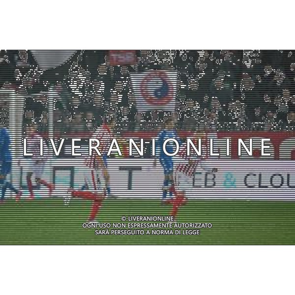 GriffoniE/LMedia - LR Vicenza vs Brescia Calcio - Italian Football Championship League BKT 2021/2022 20 November 2021 - Stadio Romeo Menti, Vicenza, Italy Photo showing: Stefano Giacomelli (Vicenza) celebrates after scoring a goal 2-3 @GriffoniE/LMedia/AGENZIA ALDO LIVERANI SAS