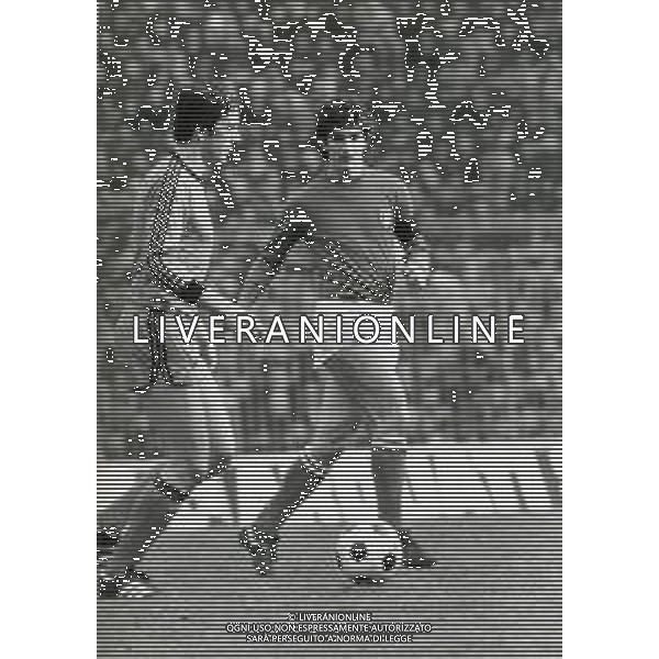 RETROSPETTIVA PAOLO ROSSI CALCIATORE NELLA FOTO PAOLO ROSSI CON LA MAGLIA DELLA NAZIONALE ITALIANA IN ITALIA OLANDA A SAN SIRO AG ALDO LIVERANI SAS