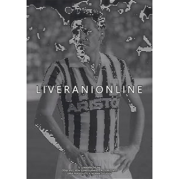 RETROSPETTIVA SERGIO BRIO CALCIATORE NELLA FOTO SERGIO BRIO CON LA MAGLIA DELLA JUVENTUS CALCIO NELL\'ANNO 1986-1987 AG ALDO LIVERANI SAS