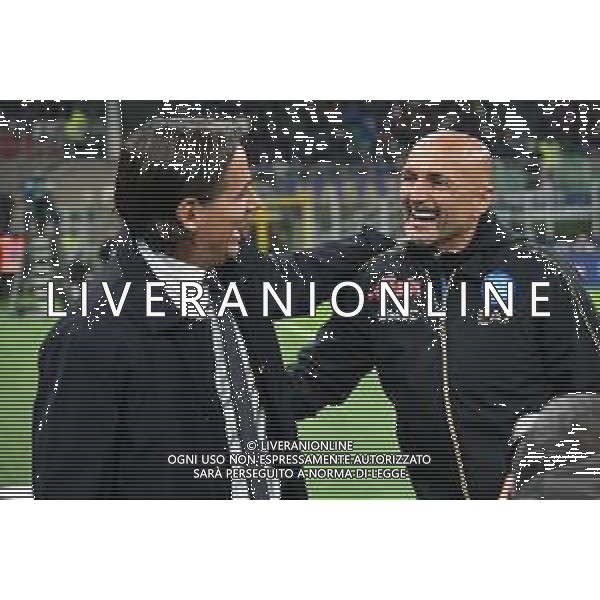 Simone Inzaghi allenatore Inter SX e Luciano Spalletti allenatore Napoli DX Inter vs Napoli Campionato Serie A TIM - 13a giornata Milano 21-11-2021 Stadio Giuseppe Meazza - San Siro foto Roberto Garavaglia/ag. Aldo Liverani sas / AGENZIA ALDO LIVERANI SAS