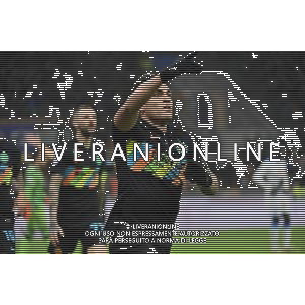 Lautaro Martinez (Inter) esulta dopo il gol del 3 a 1 Inter vs Napoli Campionato Serie A TIM - 13a giornata Milano 21-11-2021 Stadio Giuseppe Meazza - San Siro foto Roberto Garavaglia/ag. Aldo Liverani sas / AGENZIA ALDO LIVERANI SAS