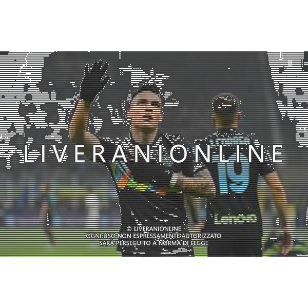 Lautaro Martinez (Inter) esulta dopo il gol del 3 a 1 Inter vs Napoli Campionato Serie A TIM - 13a giornata Milano 21-11-2021 Stadio Giuseppe Meazza - San Siro foto Roberto Garavaglia/ag. Aldo Liverani sas / AGENZIA ALDO LIVERANI SAS