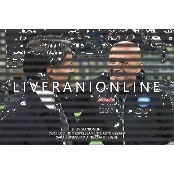 Simone Inzaghi allenatore Inter SX e Luciano Spalletti allenatore Napoli DX Inter vs Napoli Campionato Serie A TIM - 13a giornata Milano 21-11-2021 Stadio Giuseppe Meazza - San Siro foto Roberto Garavaglia/ag. Aldo Liverani sas