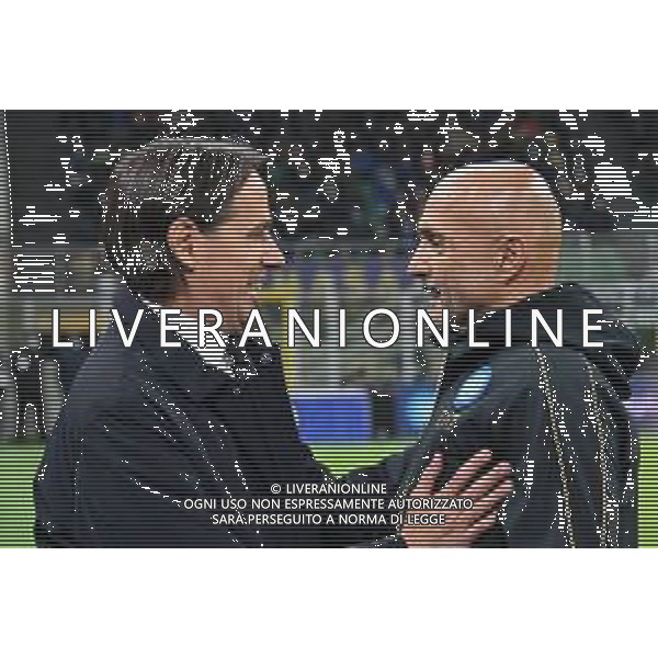 Simone Inzaghi allenatore Inter SX e Luciano Spalletti allenatore Napoli DX Inter vs Napoli Campionato Serie A TIM - 13a giornata Milano 21-11-2021 Stadio Giuseppe Meazza - San Siro foto Roberto Garavaglia/ag. Aldo Liverani sas