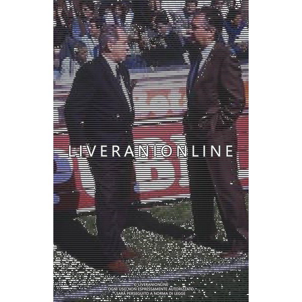 RETROSPETTIVA PAOLO BOREA DIRETTORE SPORTIVO SAMPDORIA CALCIO NELLA FOTO PAOLO BOREA DIRETTORE SPORTIVO SAMPDORIA CON L\'ALLENATORE VUJADIN BOSVOV CALCIO NELL\'ANNO 1990 AG ALDO LIVERANI SAS 