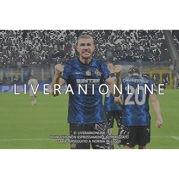 Edin Dzeko (Inter) esulta dopo il gol dell\'1 a 0 Inter vs Shakhtar Donetsk UEFA Champions League fase a gironi 5a giornata - gruppo D Milano 24-11-2021 Stadio Giuseppe Meazza - San Siro foto Roberto Garavaglia/ag. Aldo Liverani sas /AGENZIA ALDO LIVERANI SAS