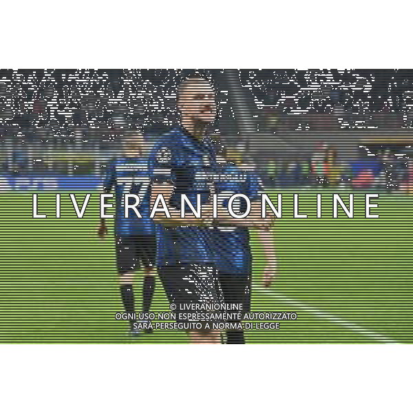 Edin Dzeko (Inter) esulta dopo il gol dell\'1 a 0 Inter vs Shakhtar Donetsk UEFA Champions League fase a gironi 5a giornata - gruppo D Milano 24-11-2021 Stadio Giuseppe Meazza - San Siro foto Roberto Garavaglia/ag. Aldo Liverani sas