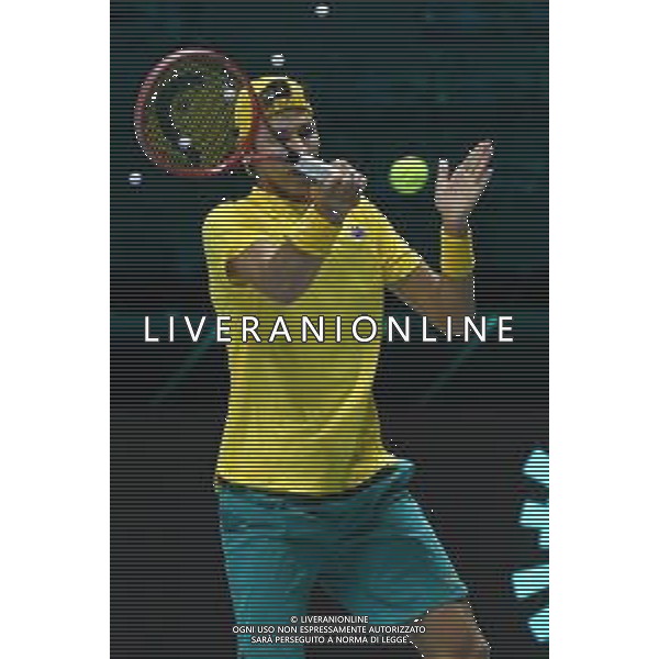 Torino 25.11.2021 PalaAlpitour Davis Cup by Rakunten Finals 2021 Croazia vs Australia ©Manuela Viganti/Agenzia Aldo Liverani Nella foto: alexei popyrin ©VIGENTI/AGENZIA ALDO LIVERANI SAS