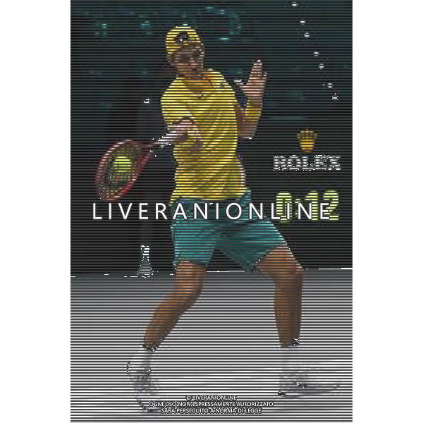 Torino 25.11.2021 PalaAlpitour Davis Cup by Rakunten Finals 2021 Croazia vs Australia ©Manuela Viganti/Agenzia Aldo Liverani Nella foto: alexei popyrin ©VIGENTI/AGENZIA ALDO LIVERANI SAS