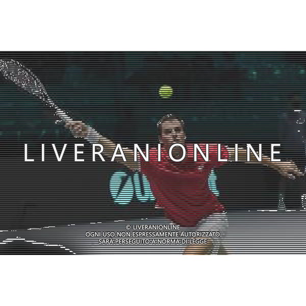 Torino 25.11.2021 PalaAlpitour Davis Cup by Rakunten Finals 2021 Croazia vs Australia ©Manuela Viganti/Agenzia Aldo Liverani Nella foto: borna gojo ©VIGENTI/AGENZIA ALDO LIVERANI SAS