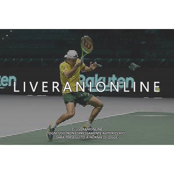 Torino 25.11.2021 PalaAlpitour Davis Cup by Rakunten Finals 2021 Croazia vs Australia ©Manuela Viganti/Agenzia Aldo Liverani Nella foto: alex de minaur ©VIGANTI/AGENZIA ALDO LIVERANI SAS