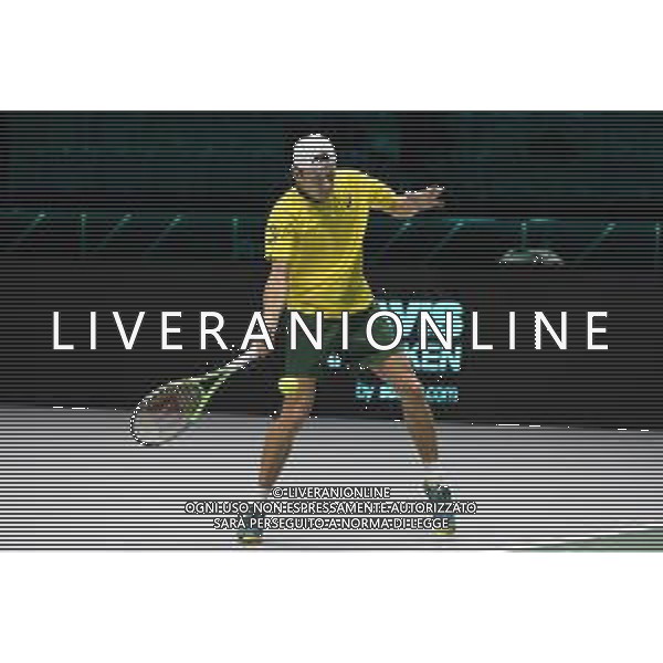 Torino 25.11.2021 PalaAlpitour Davis Cup by Rakunten Finals 2021 Croazia vs Australia ©Manuela Viganti/Agenzia Aldo Liverani Nella foto: alex de minaur ©VIGANTI/AGENZIA ALDO LIVERANI SAS
