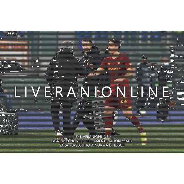 Roma vs Zorya Conference League - 5 giornata Stadio Olimpico - Roma 25-11-2021 nella foto Mourinho e Zaniolo ©Federico GaetanoAGENZIA ALDO LIVERANI SAS