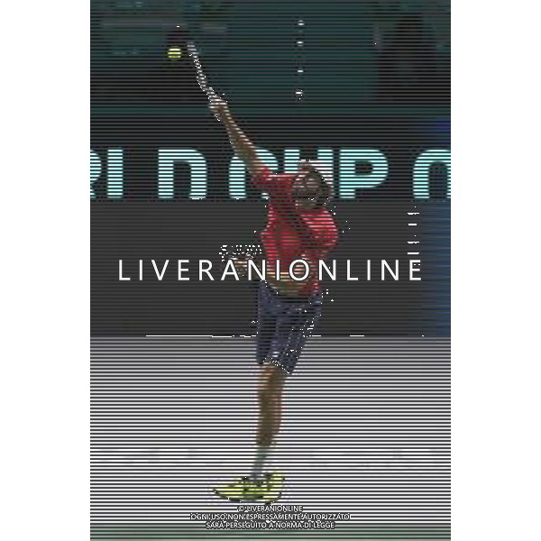 Torino 26.11.2021 PalaAlpitour Davis Cup by Rakuten Finals 2021 Stati Uniti vs Italia ©Manuela Viganti/Agenzia Aldo Liverani Nella foto: reilly opelka ©VIGANTI/AGENZIA ALDO LIVERANI SAS