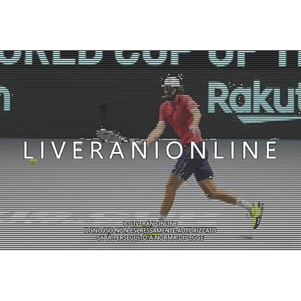Torino 26.11.2021 PalaAlpitour Davis Cup by Rakuten Finals 2021 Stati Uniti vs Italia ©Manuela Viganti/Agenzia Aldo Liverani Nella foto: reilly opelka ©VIGANTI/AGENZIA ALDO LIVERANI SAS