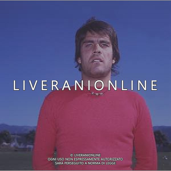 RETROSPETTIVA ENRICO LANZI PERUGIA CALCIO NELLA FOTO ENRICO LANZI CON LA MAGLIA DEL PERUGIA CALCIO NELL\'ANNO 1975-1977 AG ALDO LIVERANI SAS