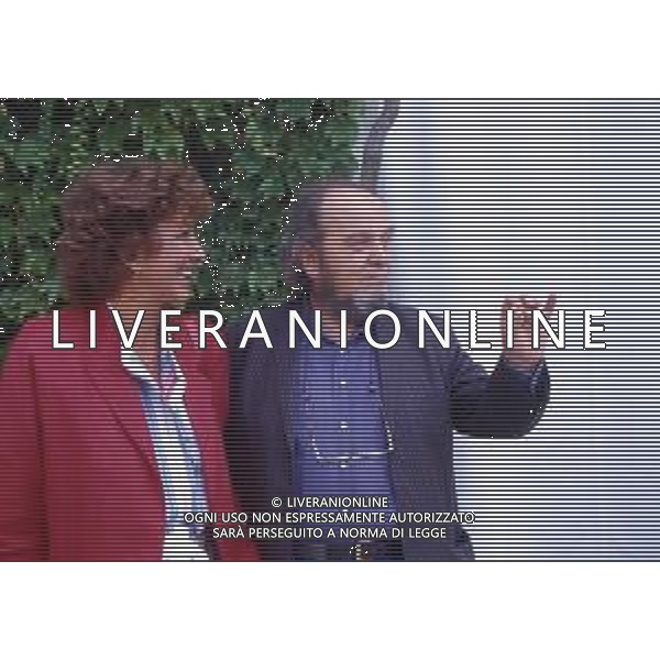 RETROSPETTIVA MARCO FERRERI REGISTA NELLA FOTO MARCO FERRERI A VENEZIA NELL\'ANNO 1984 CON LA MOGLIE JACQUELINE AG ALDO LIVERANI SAS 