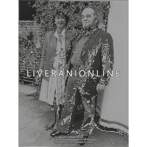 RETROSPETTIVA MARCO FERRERI REGISTA NELLA FOTO MARCO FERRERI A VENEZIA NELL\'ANNO 1984 CON LA MOGLIE JACQUELINE AG ALDO LIVERANI SAS 