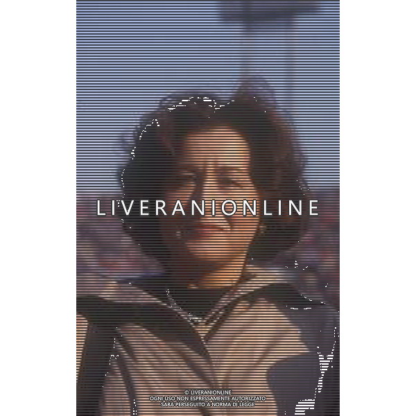 RETROSPETTIVA PAOLA GASSMAN ATTRICE NELLA FOTO PAOLA GASSMAN NELL\'ANNO 1988 ALLO STADIO MEAZZA DI MILANO AG ALDO LIVERANI SAS 