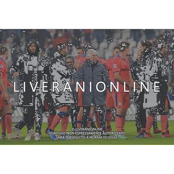 Torino 27.11.2021 Stadio Allianz Stadium ©Alessandro Falzone/Agenzia Aldo Liverani Juventus vs Fiorentina Serie A Tim 2021/2022 Nella foto : ESULTANZA DI GIAN PIERO GASPERINI CON I GIOCATORI A FINE GARA ©FALZONE/AGENZIA ALDO LIVERANI SAS