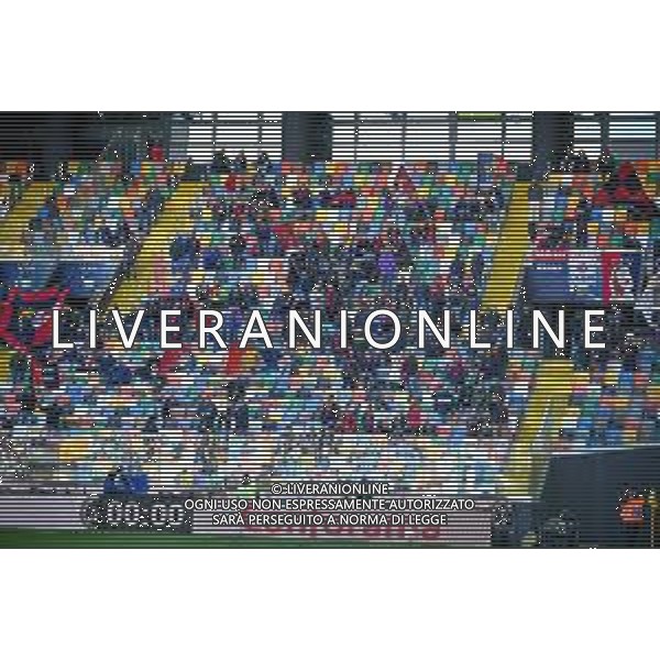 GriffoniE/LMedia - Udinese Calcio vs Genoa CFC - italian soccer Serie A match 2021/2022 28 November 2021 - Friuli - Dacia Arena stadium, Udine, Italy Photo showing: Genoa supporters - tifosi @GriffoniE/LMedia/AGENZIA ALDO LIVERANI SAS