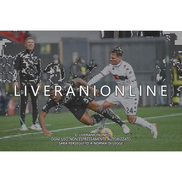 GriffoniE/LMedia - Udinese Calcio vs Genoa CFC - italian soccer Serie A match 2021/2022 28 November 2021 - Friuli - Dacia Arena stadium, Udine, Italy Photo showing: Samir Caetano de Souza Santos (Udinese) thwarted by Flavio Bianchi (Genoa) @GriffoniE/LMedia AG ALDO LIVERANI SAS