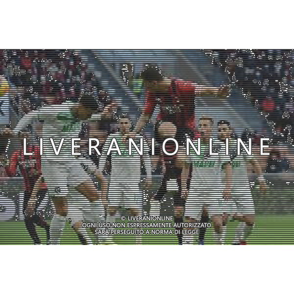 Alessio Romagnoli (Milan) segna il gol dell\'1 a 0 Milan vs Sassuolo Campionato Serie A TIM - 14a giornata Milano 28-11-2021 Stadio Giuseppe Meazza - San Siro foto Roberto Garavaglia/ag. Aldo Liverani sas