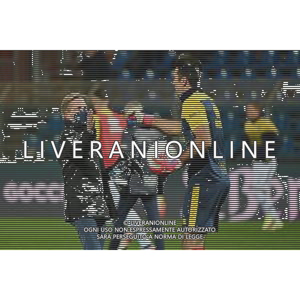 © TVRG Kyle J. Krause SX presidente Parma e Gianluigi Buffon (Parma) DX Como vs Parma Campionato Serie BKT - 14a giornata Como 28-11-2021 Stadio Giuseppe Sinigaglia foto Roberto Garavaglia/ag. Aldo Liverani sas