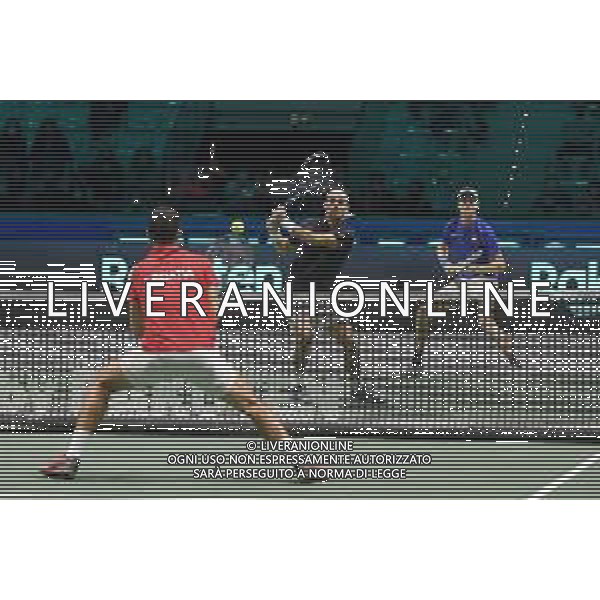 Torino 29.11.2021 PalaAlpitour Davis Cup by Rakuten Finals 2021 Italia vs Croazia Quarti di Finale ©Manuela Viganti/Agenzia Aldo Liverani Nella foto: fabio fognini e jannik sinner ©VIGANTI/AG. ALDO LIVERANI SAS