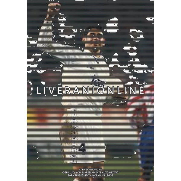 RETROSPETTIVA FERNANDO HIERRO CALCIATORE NELLA FOTO FERNANDO HIERRO CON LA MAGLIA DEL REAL MADRID AG ALDO LIVERANI SAS