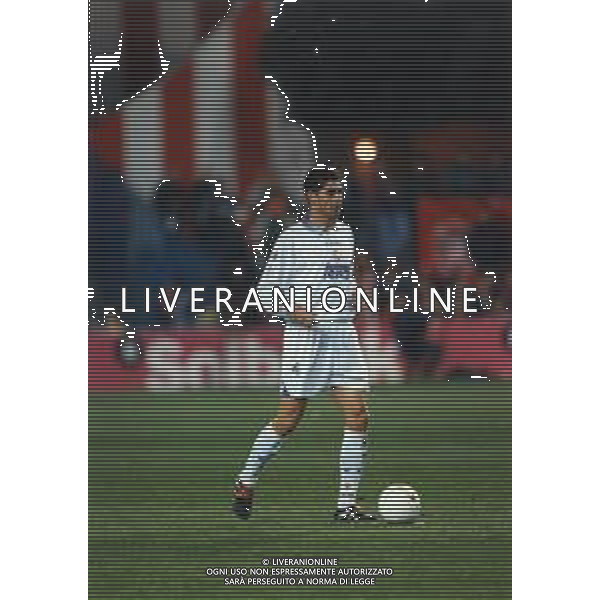RETROSPETTIVA FERNANDO HIERRO CALCIATORE NELLA FOTO FERNANDO HIERRO CON LA MAGLIA DEL REAL MADRID AG ALDO LIVERANI SAS