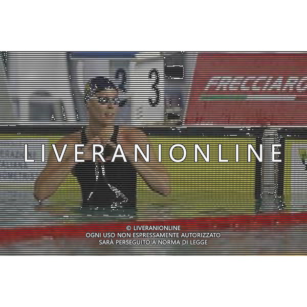 Nuoto Riccione 30/11/2021- Campionato Italiano Assoluto Frecciacciarossa in vasca da 25 metri nella foto: FEDERICA PELLEGRINI si commuove dopo l\'annuncio del suo ritiro ©Claudio Zamagni/Agenzia Aldo Liverani /AGENZIA ALDO LIVERANI SAS