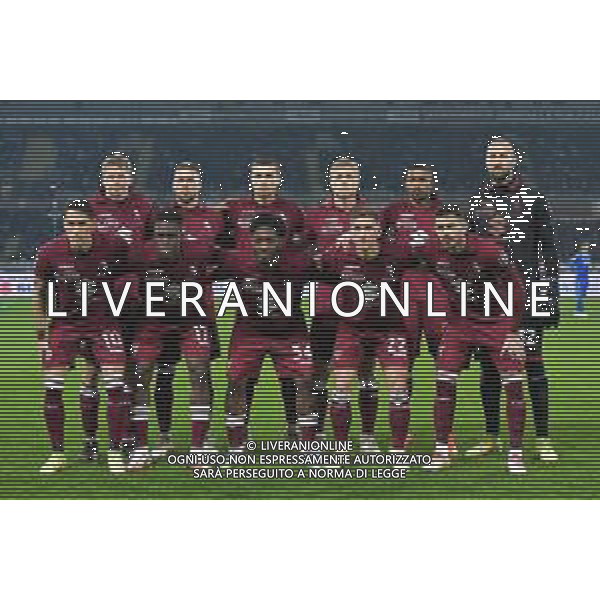 Torino 02.12.2021 Stadio Olimpico Grande Torino ©Alessandro Falzone/Agenzia Aldo Liverani Torino vs Empoli Serie A Tim 2021/2022 Nella foto : Formazione Torino: (In piedi) David Zima-Marko Pjaca-Alessandro Buongiorno-Tommaso Pobega-Bremer-Vanja Milinkovic-Savic-(accosciati)Sasa Lukic-Wilfried Stephane Singo-Ola Aina-Dennis Praet-Antonio Sanabria ©FALZONE/AGENZIA ALDO LIVERANI SAS